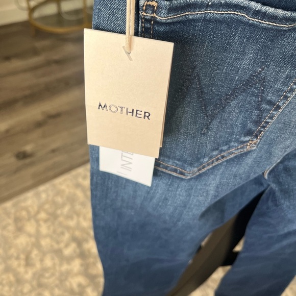 NWT MOTHER Looker Ankle Jeans in Dark Denim "Teaming Up" Wash, Size 27 - Picture 7 of 12